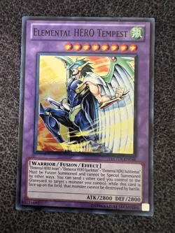 Yugioh Elemental HERO Tempest LCGX-EN048 Super Rare Unlimited Edition NM - Image 1