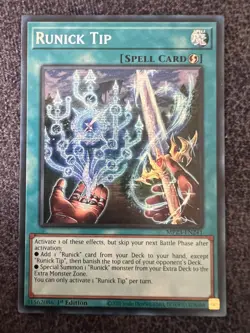 Yugioh Runick Tip MP23-EN241 Prismatic Secret Rare 1st Edition NM - Image 1