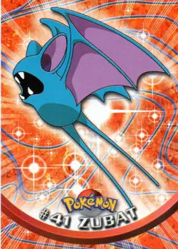 Pokemon #41 Zubat Card Green Logo 1999 Topps TV Animation Edition - Image 1