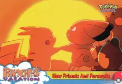 Pokemon New Friends and Farewells Card Pikachu's Vacation Topps - Image 1