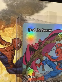 Feed the Swarm Foil Borderless Spider-Man Marvel Universe (MAR) MTG - Image 5