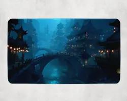 Kamigawa Dimir Canal MTG Playmat Fantasy Desk Mat - MTG Playmat - Image 1