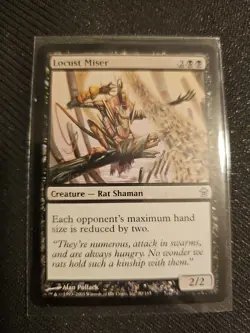 1x Locust Miser Light Play, English Saviors of Kamigawa MTG Magic LP - Image 1