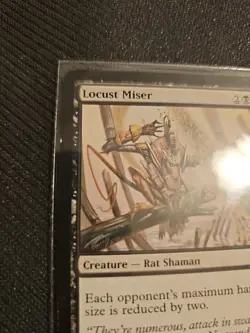 1x Locust Miser Light Play, English Saviors of Kamigawa MTG Magic LP - Image 3