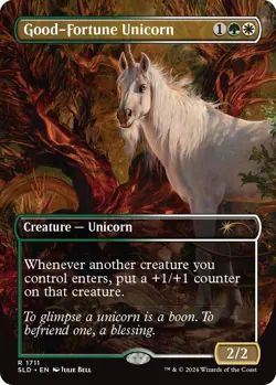 MTG - Good-Fortune Unicorn - SLD 1711 - Secret Lair Julie Bell - Rare - Magic - Image 1