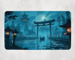 Kamigawa Azorius Temple Island MTG Playmat Fantasy Desk Mat - Image 1