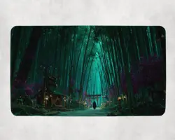 Kamigawa Forest MTG Playmat Bamboo Grove Fantasy Desk Mat - Image 1