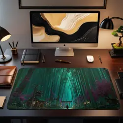 Kamigawa Forest MTG Playmat Bamboo Grove Fantasy Desk Mat - Image 2