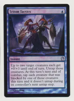 Triton Tactics Misprint Ink Error Theros MTG Magic the Gathering - Image 1