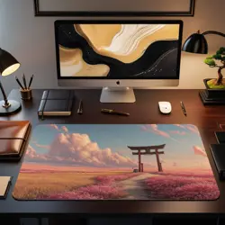 Kamigawa Plains MTG Playmat Torii Gate Fantasy Desk Mat - Image 2