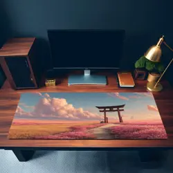 Kamigawa Plains MTG Playmat Torii Gate Fantasy Desk Mat - Image 3