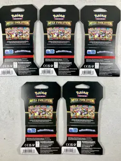 (LOT OF 5) Pokemon TCG Mega Evolution Sleeved Booster Pack NEW SEALED! In Hand - Image 2