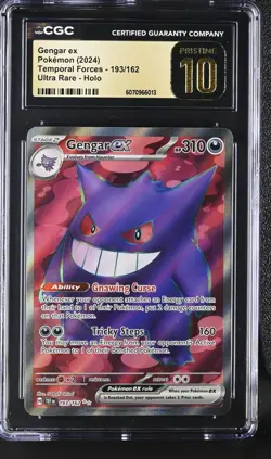 Pokemon Temporal Forces 193/162 GENGAR ex Ultra Rare Holo CGC Graded 10 PRISTINE - Image 1