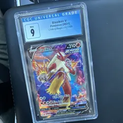 2021 Pokemon TCG Chilling Reign Ultra Rare Blaziken V 020/198 CGC 9 Mint - Image 1