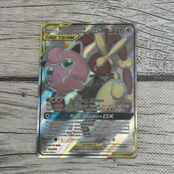 Pokemon TCG Mega Lopunny & Jigglypuff GX 225/236 Cosmic Eclipse Full Art - NM - Image 2