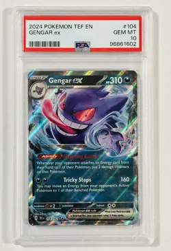 2024 POKEMON TEF EN-TEMPORAL FORCES #104 GENGAR EX PSA 10 - Image 1