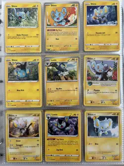 Pokemon Card Species Set Lot - 9x Unique Cards / Shinx Family 4 - Image 1