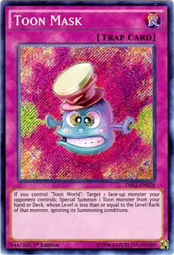 4x Near Mint Toon Mask - DRL2-EN028 - Secret Rare - 1st Edition - YuGiOh - Image 1