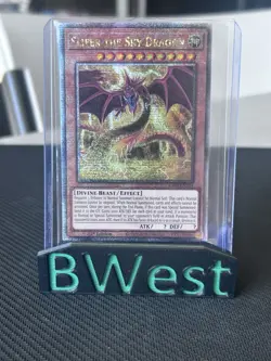 YuGiOh Slifer the Sky Dragon RA03 EN244 1st Ed Quarter Century Secret Rare LP - Image 1