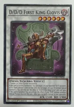 Yugioh! D/D/D First King Clovis DOOD-EN038 COMMON DOOM OF DIMENSIONS PREORDER - Image 1