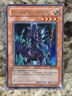 Yugioh! Kaiser Sea Horse SKE-015 Ultra Rare Unlimited Holo LP Vintage - Image 1