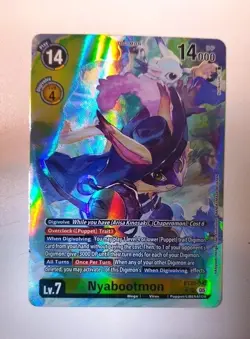 Digimon Card Game Nyabootmon BT22-042 SR Alternate Art Cyber Eden - Image 1