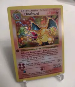 **Custom-made**Highest Quality,1st Ed. Shadowless Charizard"Display Card"" - Image 1