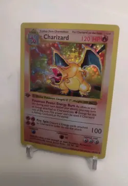 **Custom-made**Highest Quality,1st Ed. Shadowless Charizard"Display Card"" - Image 2