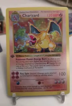 **Custom-made**Highest Quality,1st Ed. Shadowless Charizard"Display Card"" - Image 3