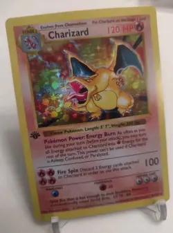 **Custom-made**Highest Quality,1st Ed. Shadowless Charizard"Display Card"" - Image 4