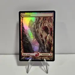 MTG FOIL Mountain 245 Full Art - Zendikar Card # 245 - Image 1