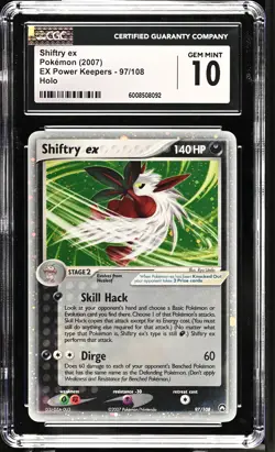 CGC 10 GEM MINT Shiftry ex 2007 EX Power Keepers 97/108 Holo Pokemon Card - Image 1