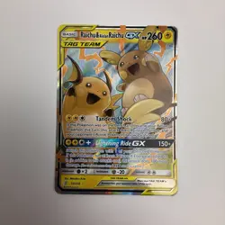 Pokemon TCG Raichu & Alolan Raichu GX Unified Minds Card 54/236 - Image 1