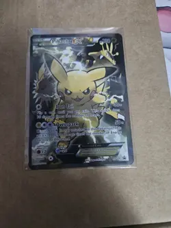 Pikachu EX XY124 Black Star Pokemon Trading Card Game MP+ - Image 1