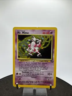 Mr. Mime 6/64 Holo Card Jungle Set 1999 Pokemon WOTC - Image 1