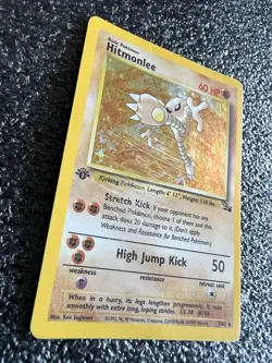 1999 Pokemon Fossil Set 1st Edition 7/62 Hitmonlee Holo Card READ - Image 2