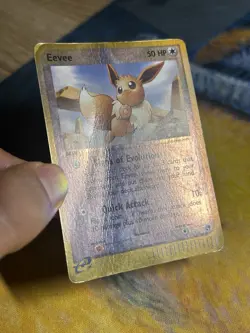 Eevee 63/100 EX Sandstorm Reverse Holo Foil Pokemon Card Creased - Image 4