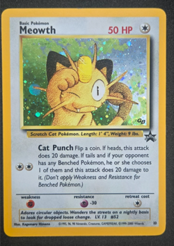 Meowth #10 Pokemon Black Star Promo GB Stamped Holo Vintage Card WOTC NM - Image 1