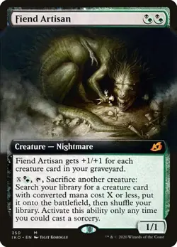 Fiend Artisan - Foil Extended Art IKO LP MTG - Image 1