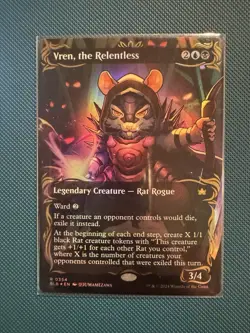 Magic the Gathering Vren, the Relentless Borderless, Raised Foil, Bloomburrow - Image 1