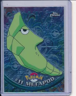 2000 TOPPS CHROME POKEMON T.V. #11 METAPOD - Image 1