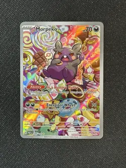 NM Morpeko 206/182 Paradox Rift IR Holo Pokemon Card - Image 1