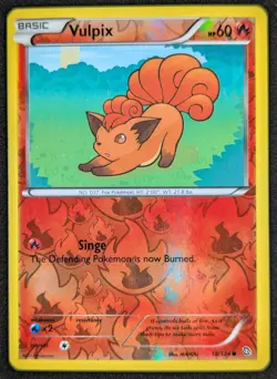Vulpix 2012 Dragons Exalted Reverse Holo Pokemon Card 18/124 (NM) - Image 1