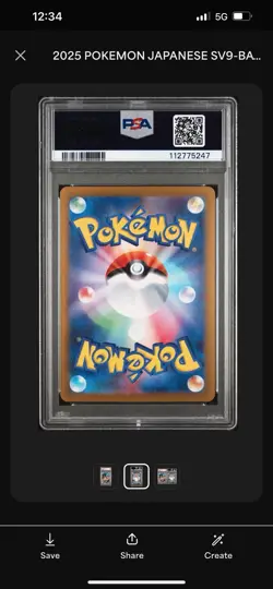 2025 POKEMON JAPANESE SV9-BATTLE PARTNERS ART RARE #104 IONO'S KILOWATTREL PSA 9 - Image 2