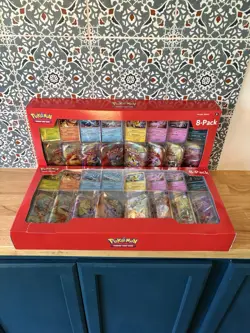 Lot (2) Pokemon TCG: Prismatic Evolutions 8-Pack Mini-Tins Promos Costco Bundle - Image 1