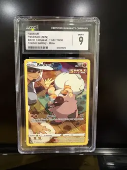 Rockruff TG07/TG30 CGC 9 MINT Silver Tempest Pokemon 2022 - Image 1