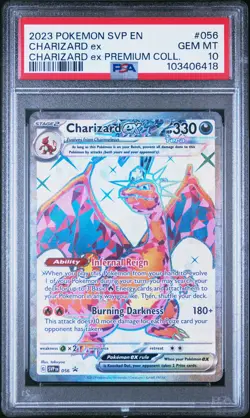 2023 POKEMON SVP EN-SV BLACK STAR PROMO #056 CHARIZARD EX PSA 10 - Image 1