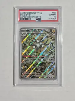 2024 POKEMON SVP EN-SV BLACK STAR PROMO #159 MAGNETON PSA 10 - Image 1