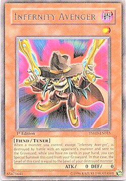 Infernity Avenger TSHD-EN015 Yu-Gi-Oh! Light Play 1st Edition - Image 1