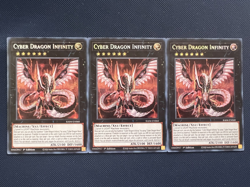 3x Yugioh Cyber Dragon Infinity RA04-EN068 Secret Rare 1st Edition NM - Image 1